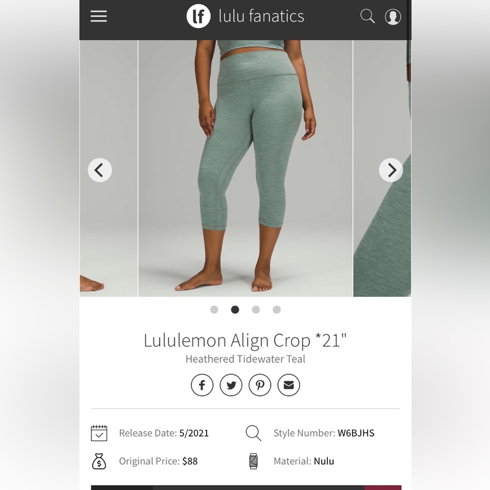 Lululemon Align Crop 21” Leggings